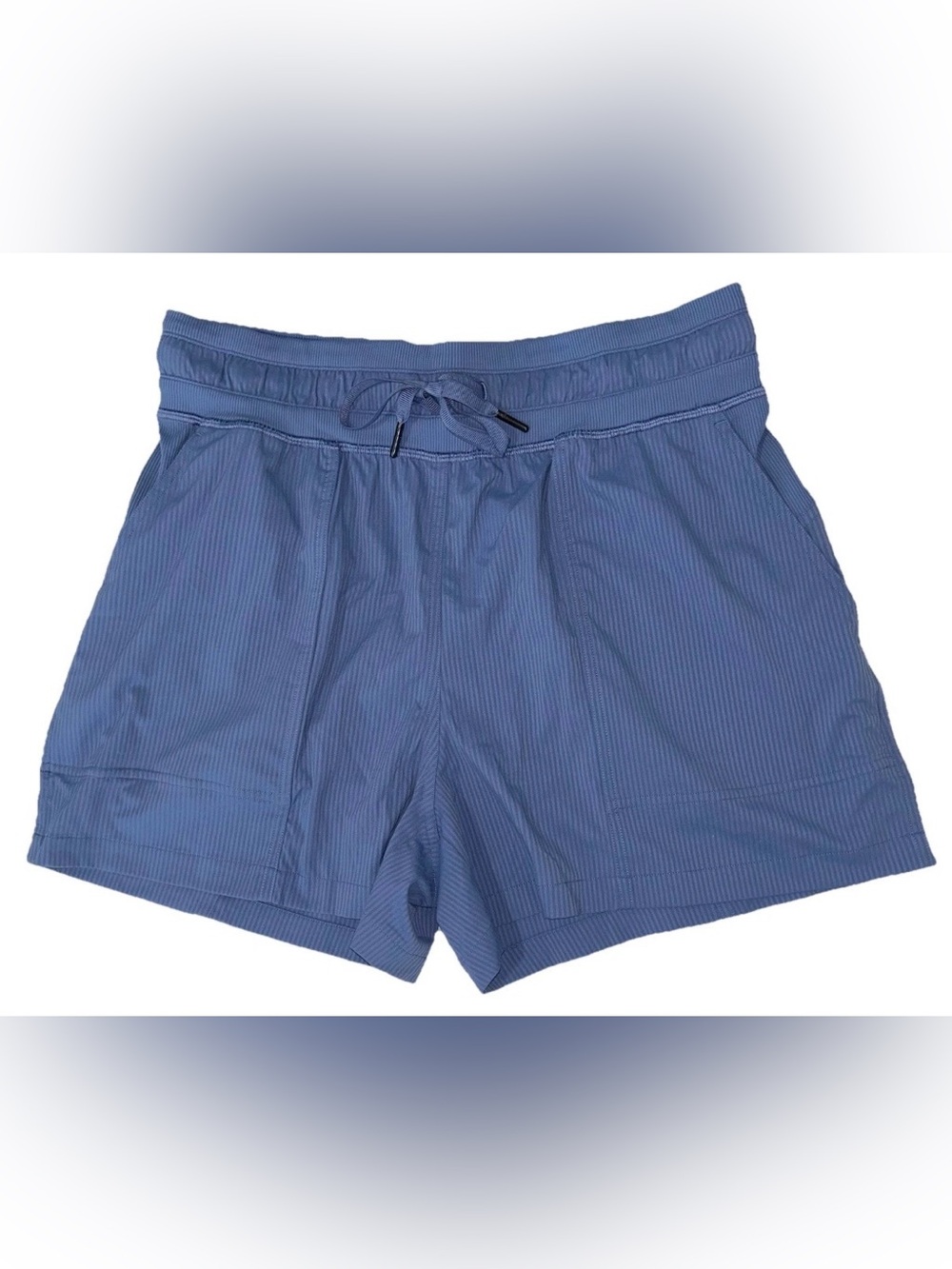 NWT LULULEMON SIZE 6 DANCE STUDIO HIGH RISE 3.5”L SHORT AUTHENTIC OASIS BLUE